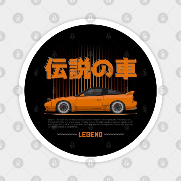 Tuner Orange S13 JDM Magnet by GoldenTuners